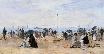 尤金 佈丹 Trouville, Beach Scene 尤金 佈丹 Trouville, Beach Scene